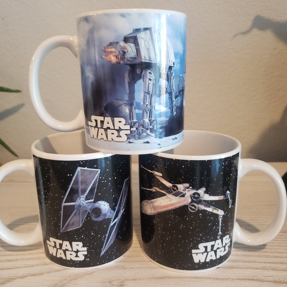 STARWARS 3 lot 10oz coffee mugs set